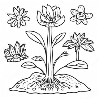 Colorful Seed Germination Coloring Page 62284-49942