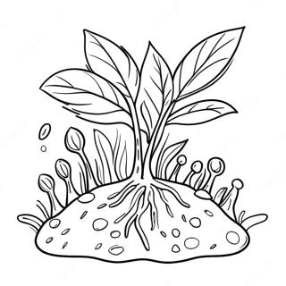 Colorful Seed Germination Coloring Page 62284-49943