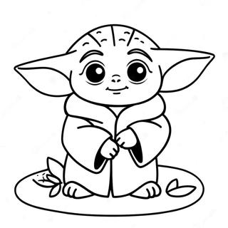 Baby Yoda Valentine Coloring Page 62293-49948