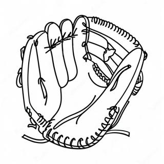 Colorful Softball And Glove Coloring Page 622-510