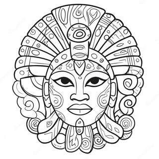 Colorful Taino Symbols Coloring Page 62304-49955