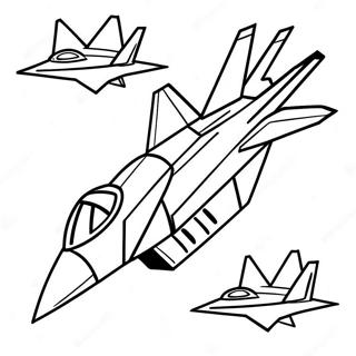 F22 Fighter Jet Coloring Page 62313-49961