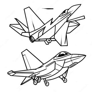 F22 Fighter Jet In Action Coloring Page 62314-49965