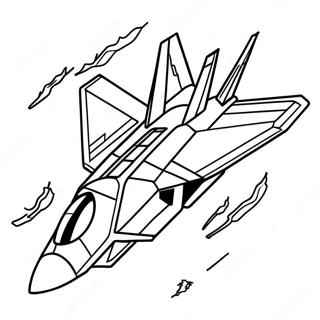 F22 Fighter Jet In Action Coloring Page 62314-49966