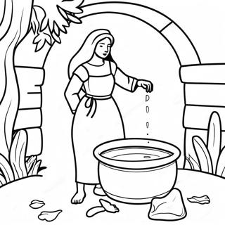 Woman At The Well Coloring Pages