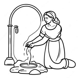 Woman At The Well Coloring Page 62323-49972