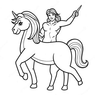 Colorful Centaur Characters Coloring Page 62334-49984