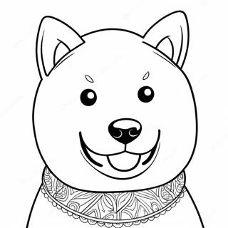 Shiba Inu Coloring Page 62353-49990