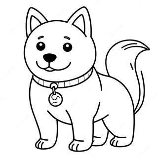 Shiba Inu Coloring Page 62353-49991