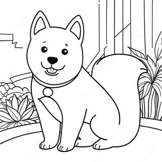 Shiba Inu Coloring Page 62353-49992