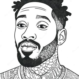 Brent Faiyaz Coloring Page 62363-49997