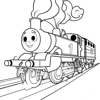 Colorful Thomas The Tank Engine Coloring Page 62394-50026