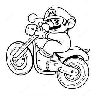 Mario Racing On Fast Motorcycle Coloring Page 62424-50055