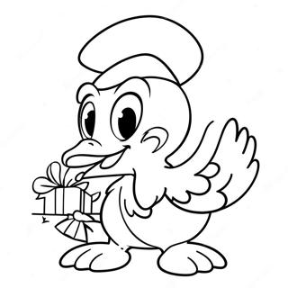 Donald Duck Christmas Coloring Pages