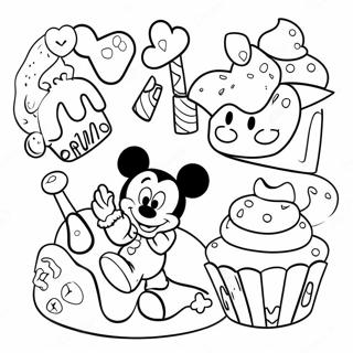 Colorful Disney Treats Coloring Page 62454-50078