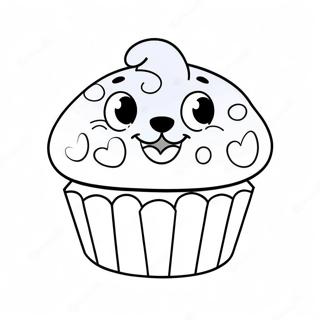 Adorable Bluey Muffin Coloring Page 6247-5096