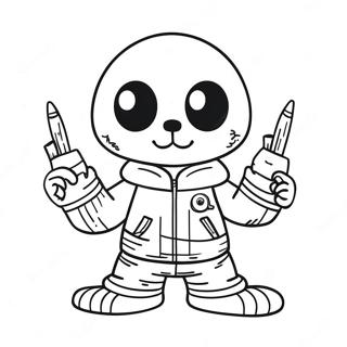 Ink Sans Coloring Page 62503-50116