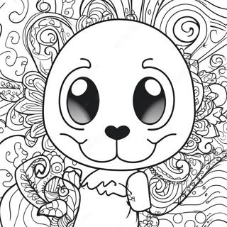 Ink Sans With Colorful Background Coloring Page 62504-50120