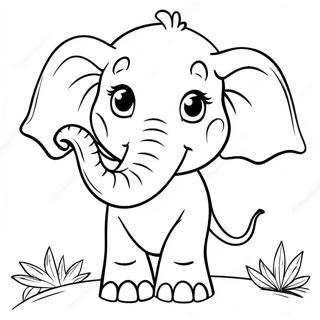 E Is For Elephant Coloring Pages