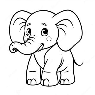 E Is For Elephant Coloring Page 62523-50127