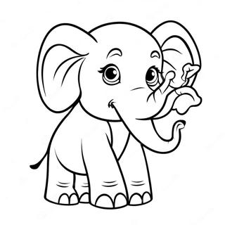 E Is For Elephant Coloring Page 62523-50128