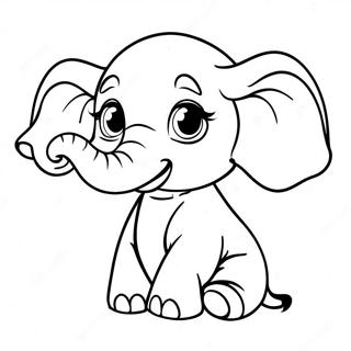 Cute Baby Elephant Coloring Page 62524-50133