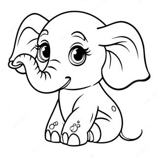 Cute Baby Elephant Coloring Page 62524-50134