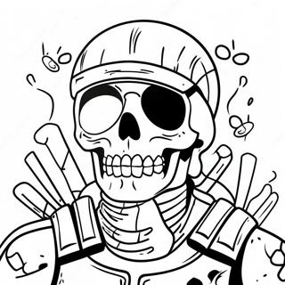 Cool Skull Trooper In Action Coloring Page 62534-50147