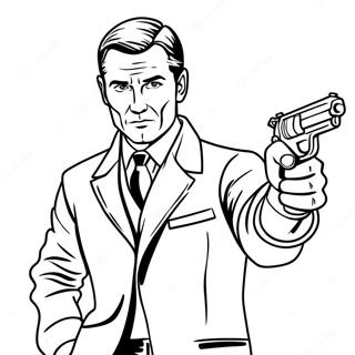 Secret Agent Coloring Page 62543-50143