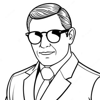 Cool Secret Agent With Sunglasses Coloring Page 62544-50151