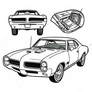 Pontiac Gto Classic Car Coloring Page 62553-50159