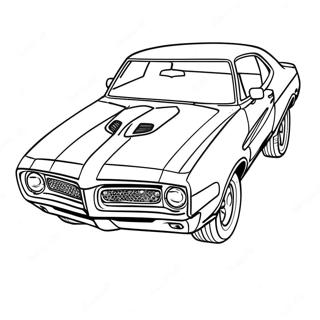 Pontiac Gto Muscle Car Coloring Page 62554-50155