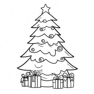 Elegant Christmas Tree Coloring Page 62574-50173