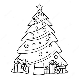 Elegant Christmas Tree Coloring Page 62574-50174