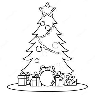 Elegant Christmas Tree Coloring Page 62574-50175