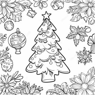 Elegant Christmas Tree Coloring Page 62574-50176