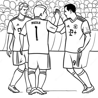 Bayern Munich Players In Action Coloring Page 62594-50189