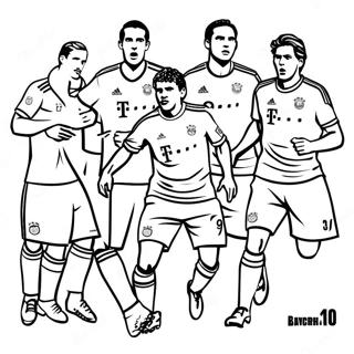 Bayern Munich Players In Action Coloring Page 62594-50192