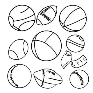 Sports Balls Coloring Pages