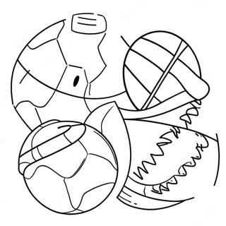 Sports Balls Coloring Page 62603-50195