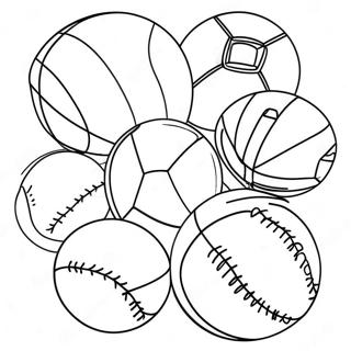 Sports Balls Coloring Page 62603-50196