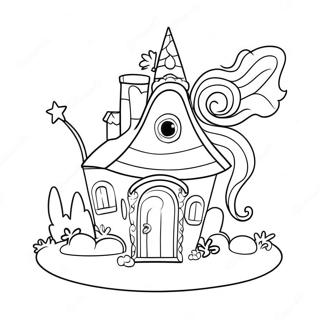 Magical Unicorn House Coloring Page 62614-50206