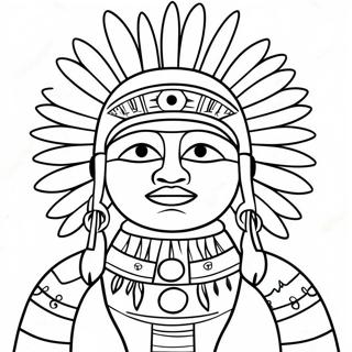 Colorful Kachina Doll Coloring Page 62624-50213