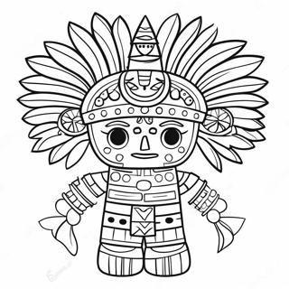 Colorful Kachina Doll Coloring Page 62624-50215