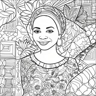 Colorful Faith Ringgold Quilt Coloring Page 62664-50245