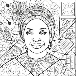 Colorful Faith Ringgold Quilt Coloring Page 62664-50246