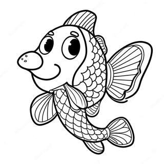 Fishstick In Colorful Costume Coloring Page 62674-50256