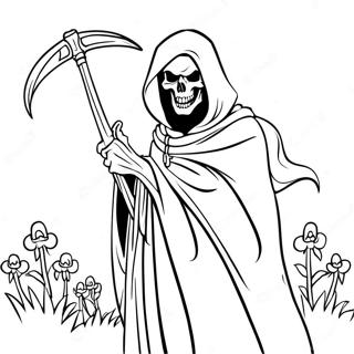 Grim Reaper With Scythe Coloring Page 6267-5114