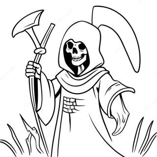 Grim Reaper With Scythe Coloring Page 6267-5116