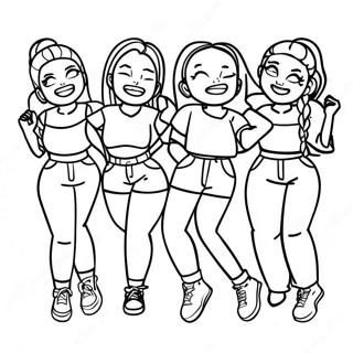 Itzy Members In Fun Poses Coloring Page 62694-50277